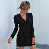 Ladies Black Suit Dress for the Waist